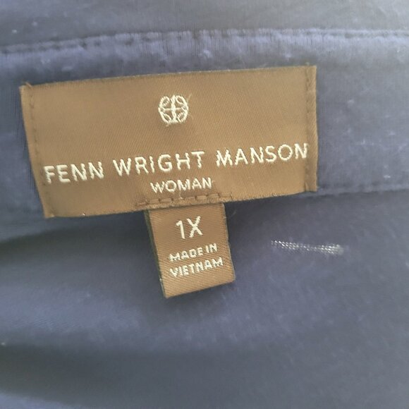 Fenn Wright Manson Womens Top 1X Plus Tunic Roll Tab Sleeve Soft BLU57E - Picture 7 of 9